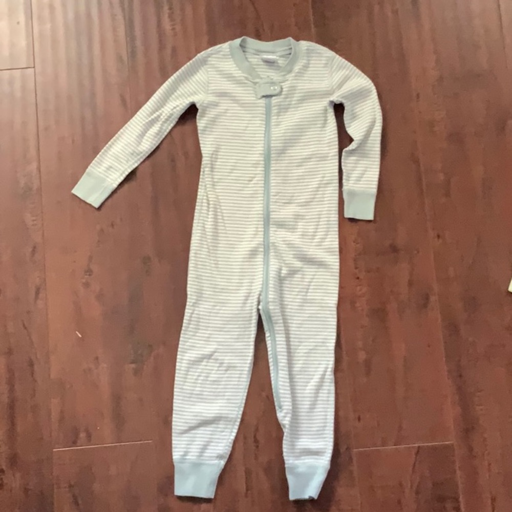 Striped cotton Hanna Andersson zip-up pajamas